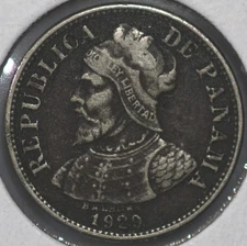1929 Panamanian 2.5 Centimes Nice Details Both Sides As Shown