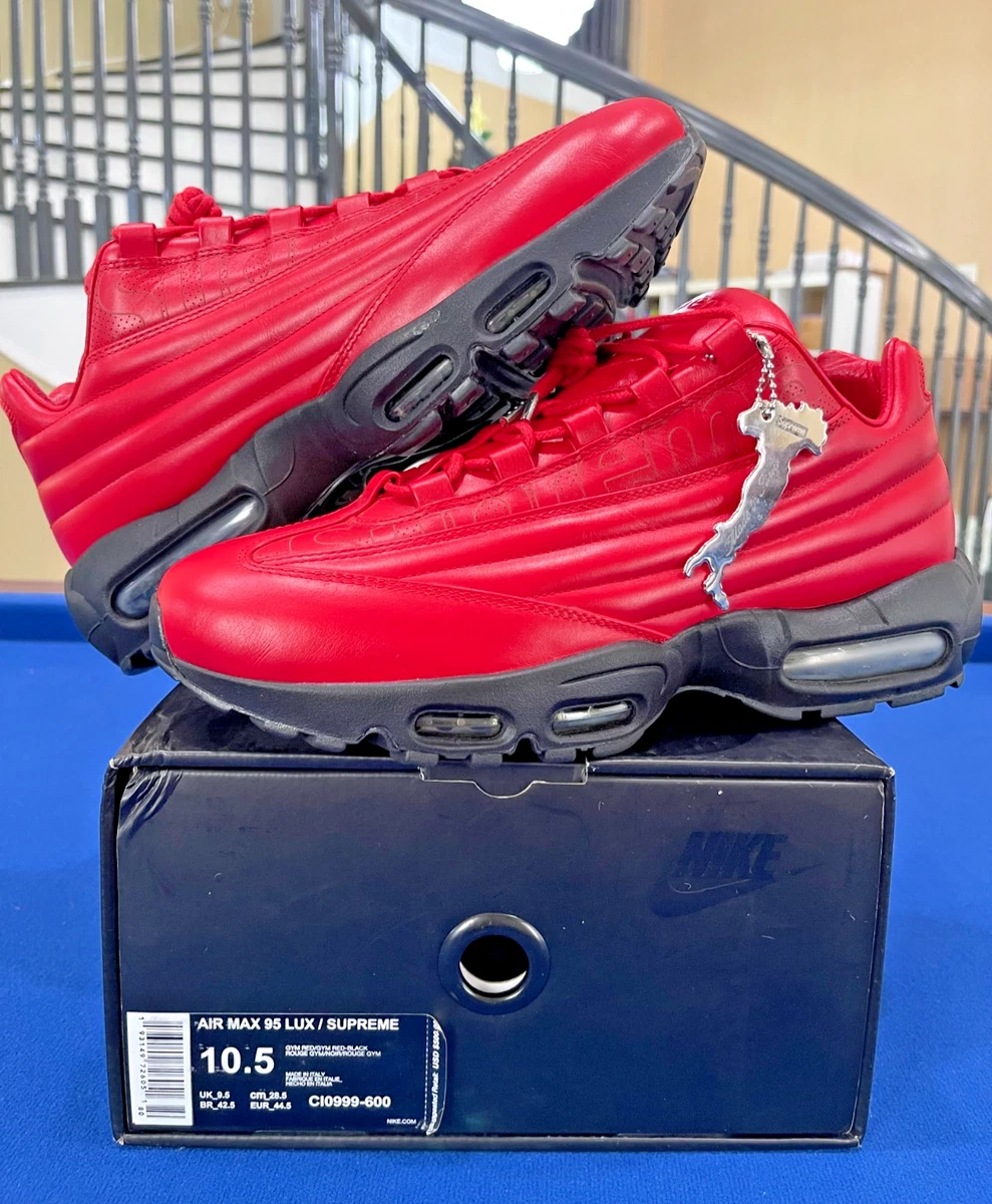 Preços baixos em Nike Supreme x Air Max 95 Lux Gym Red | eBay