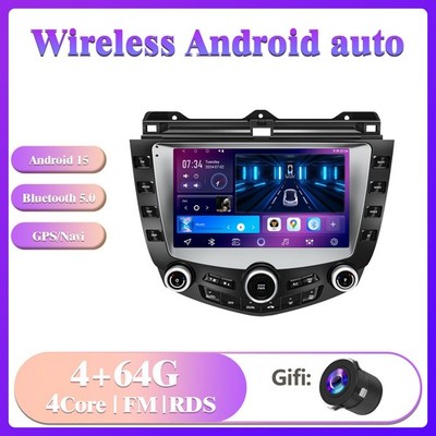 For Honda Accord 7 2003-2007 Apple CarPlay Android 13 Car Stereo Radio GPS+Cam