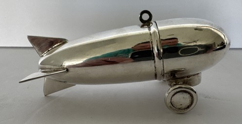 Zeppelin Cocktail Shaker Argento Ornamento Restauro Ferramenta Lungo 4” India - Foto 10 di 15
