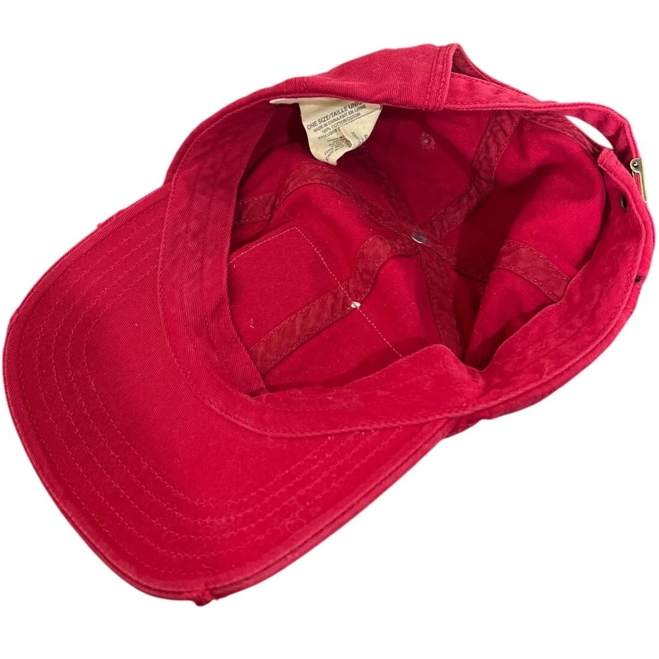 Boné de beisebol jeans e suprimentos Ralph Lauren vermelho algodão ajustável - Imagem 4 de 4