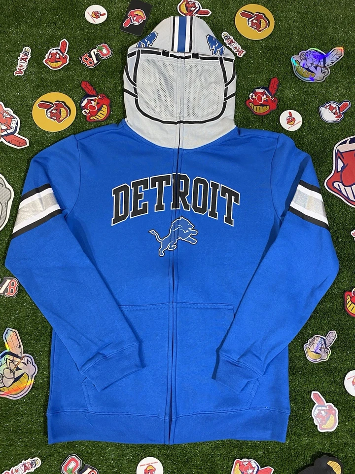 Толстовка с капюшоном NFL Detroit Lions шлем на молнии большая - Изображение 3 из 4