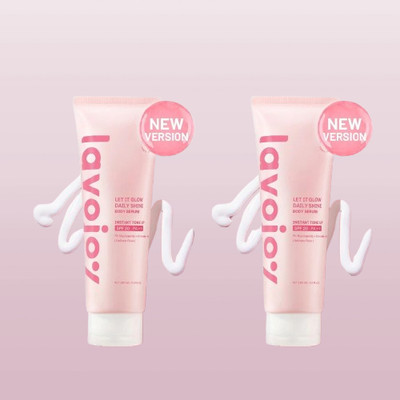2Pcs Lavojoy Let It Glow Daily Shine Body Serum Tone Up SPF 20 PA++ Body Lotion