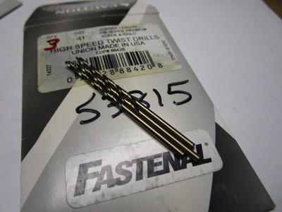 #41 HSS 135° Split Point Black and Gold Finish Jobber Drill QTY 3