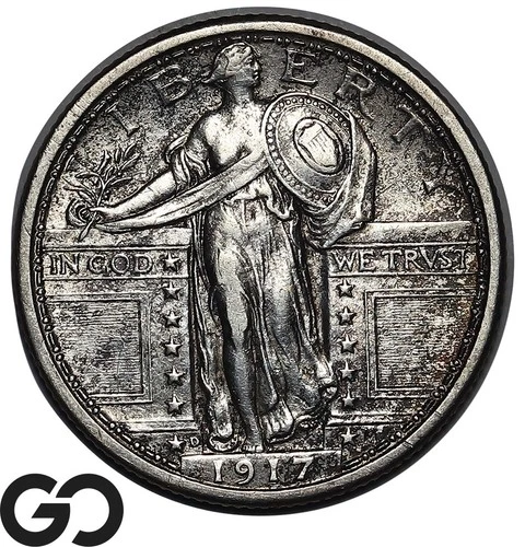 1917-D Standing Liberty Quarter Type 1 *Tougher Date*