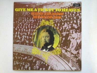 Benjamin Luxon Give Me A Ticket To Heaven LP Argo ZFB956 EX/EX 1976 with Davi...