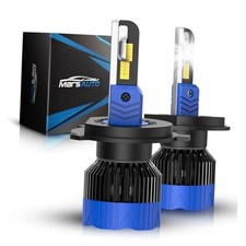 H4/9003 Light Bulbs, 50,000LM Brightness, 1:1 Mini Size 6500K White M1A H4