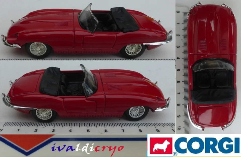 Jaguar type E cabriolet serie 2 rouge 1/43 d'origine corgi classics - Photo 3/3