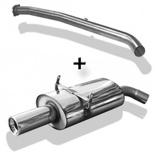 FOX Racinganlage ab Kat. BMW E36 1.8l 1.9l 1x90mm eingerollt gerade mit Absorber