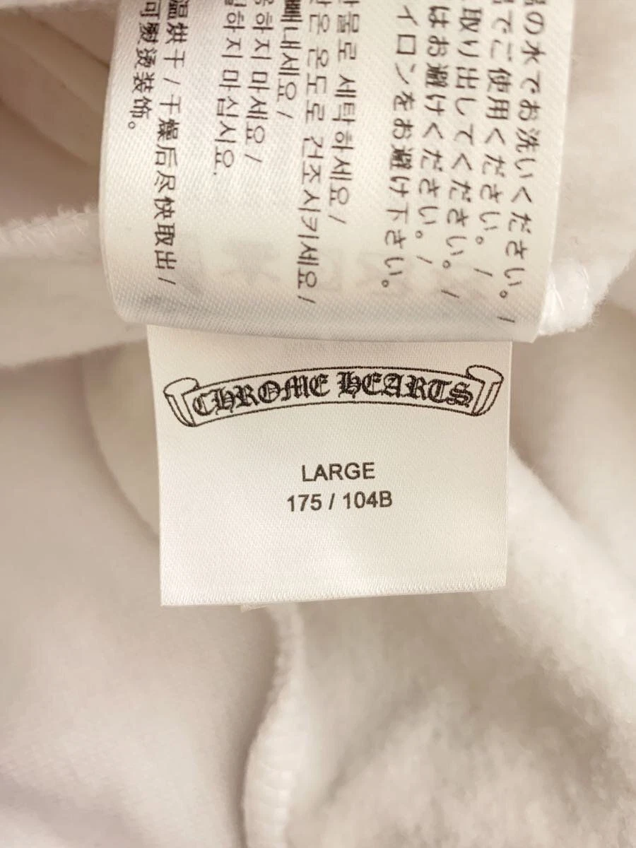 Felpa con cappuccio CHROME HEARTS scarpa cavallo floreale L cotone stampa bianca 036 077633 usata