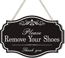 Please Remove Your Shoes Thank You Wall Decorative Sign,Take Your Shoes off Wood