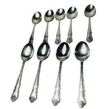 Arthur Price Ritz Teaspoons Set Of 9 Silverplate Spoons Sheffield England
