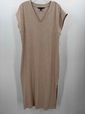 Pre-Owned White House Black Market Tan Size Medium Maxi Sleeveless Dress