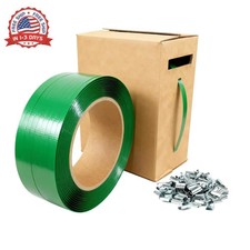 PET Packaging Banding Strapping Roll - 1017' x 5/8" Pallet Strap Coil 1500 lb