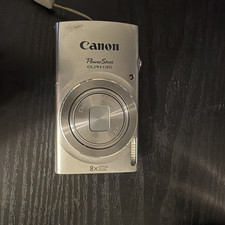 Canon PowerShot ELPH 135 Compact Camera 16MP 8x Zoom Silver Tested 