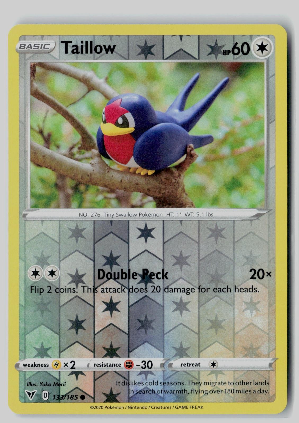 Taillow 133/185 Common Vivid Voltage Pokemon Reverse Holo NM