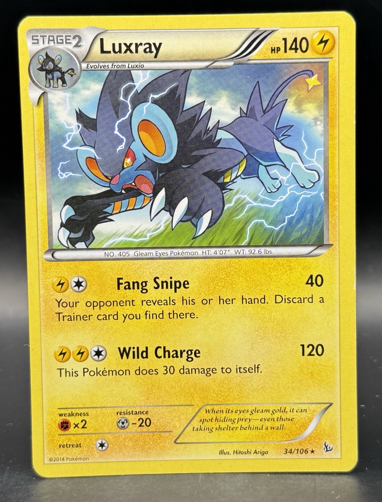 Luxray XY 34/106 - Flashfire Rare Pokemon Lightly played