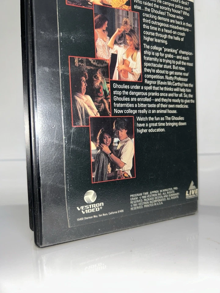 Ghoulies III 3 Ghoulies VHS Tape Go To College Vestron Horror Rare HTF OOP Vtg - Image 4 of 4