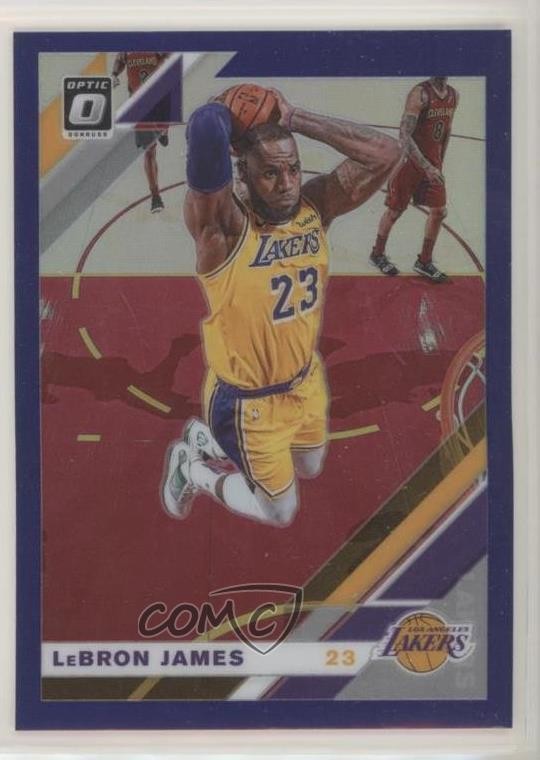 2019-20 Panini Donruss Optic Purple Prizm LeBron James #60 g0w