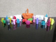 Barbie Doll Accessories Bundle Food Lot Cups Bottles Fruit Eggs Basket Lot