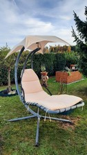 Relax Schwebeliege für Garten mit Polster und Segel