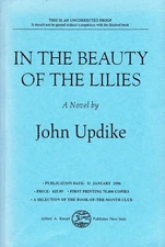 John Updike / IN THE BEAUTY OF THE LILIES UNCORRECTED PROOF COPY 1st ed 1996
