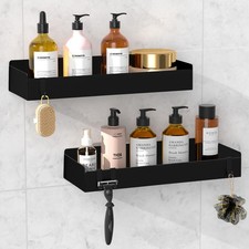 Shower Caddy Adhesive, 2 Pack Large Capacity Rustproof Shower Shelves, No Dri...