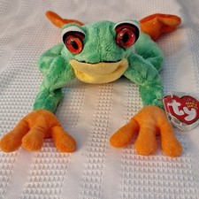 Ty Panama Frog Beanie Baby Plush Retired 2001
