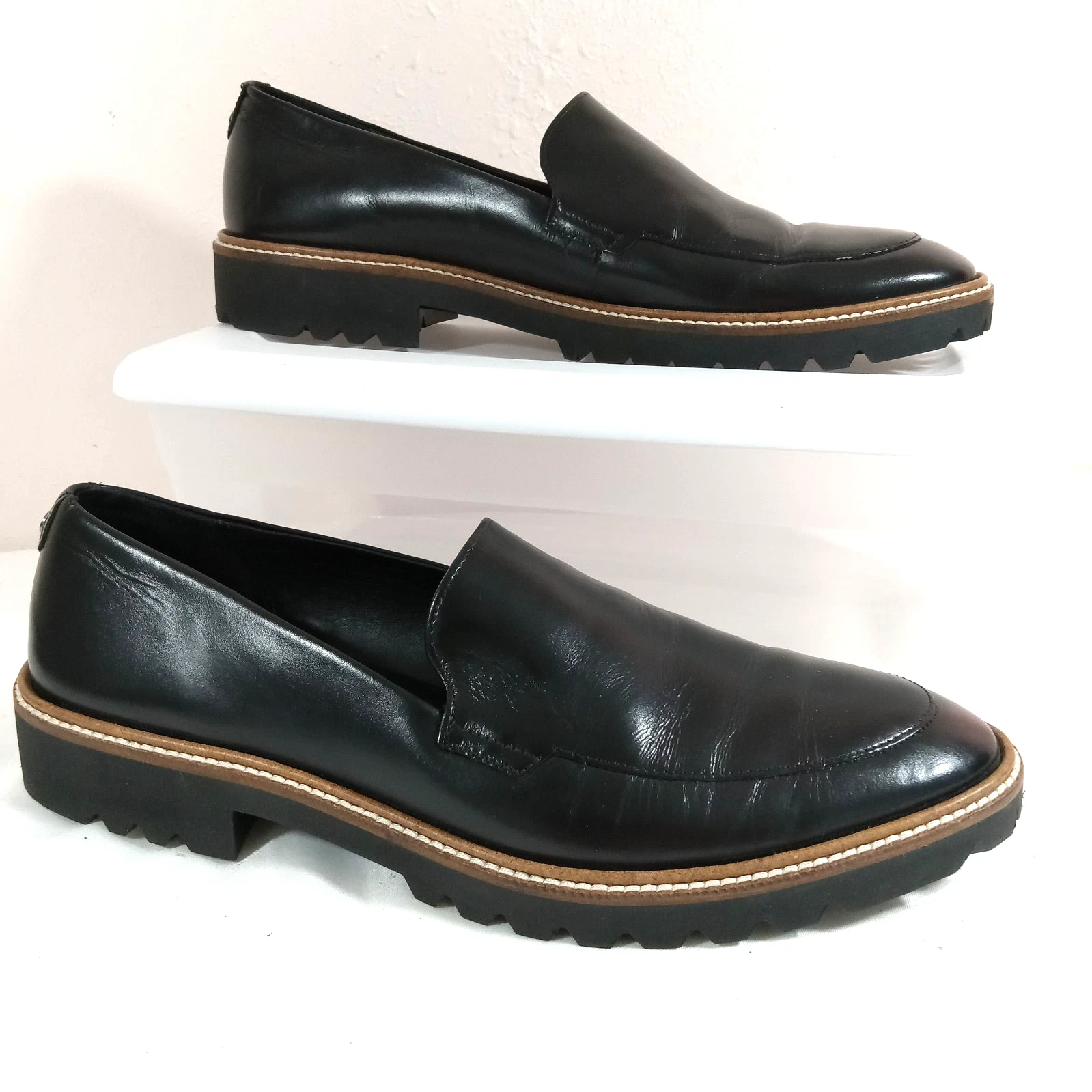 ecco design danese in pelle nera taglia 41 US 10 nuovo con scatola