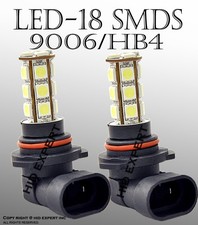 9006 Hb4 Xenon Bright Led 18 Smd Super White Bulbs 6000k Fit Fog Light Only 384p