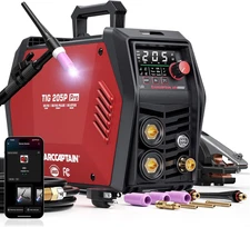 205P Pro Welder with APP Control, 5 in 1, 120V/240V TIG Welding Machine with Lar