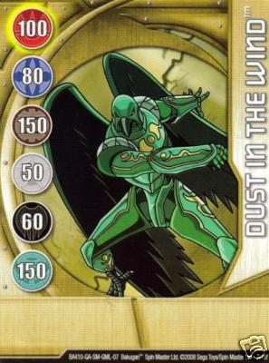 Bakugan-Metallkarte - Dust in the Wind - 7/18f