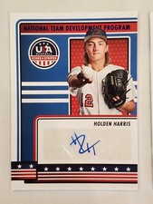 HOLDEN HARRIS 2023 Panini Stars & Stripes NATIONAL TEAM DEVELOP BLUE FOIL AUTO