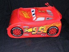 Cars Lightning McQueen Childrens Rolling Suitcase Pull-up Handle Two Compartment