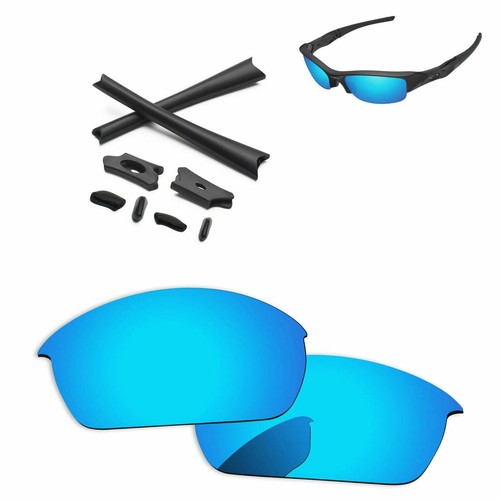 Lenslog Rubber Kit + Polarized Replacement Lens For-Oakley Flak Jacket -Opts - Picture 21 of 29