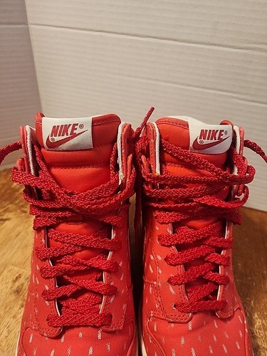NIKE Dunk Sky Hi  Hidden Wedge Lace Up Women’s Size 9 Sneaker Shoe Hyper RED  - Picture 4 of 12