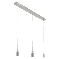 HäNgelampe Esstischleuchte Pendellampe 3 Flammig Wohnzimmerlampe Silber H 150 Cm