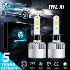 IRONWALLS H1 LED Headlight Bulbs Kit 2400W 360000LM Fog Xenon 6500K Super Bright