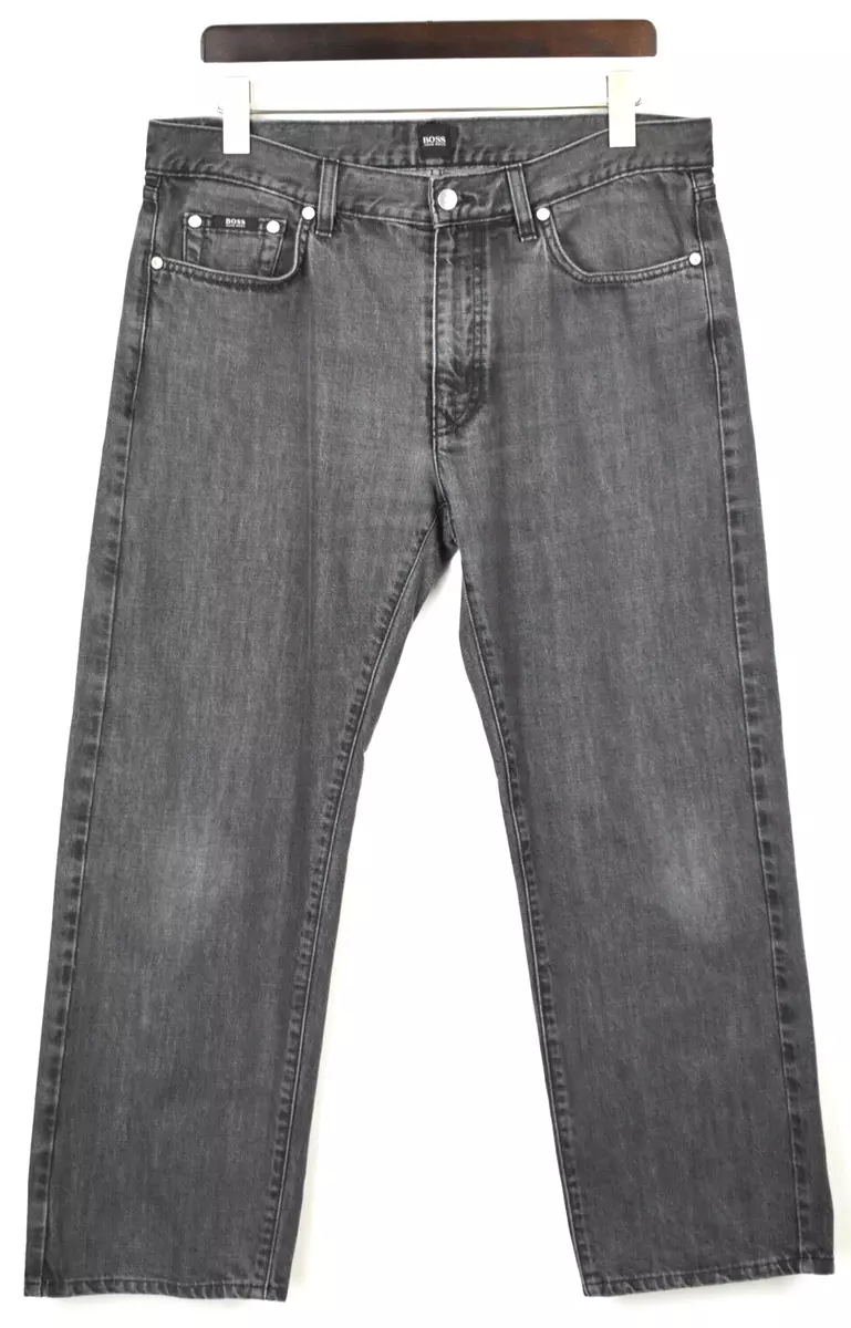 Hugo boss mens black jeans cheap