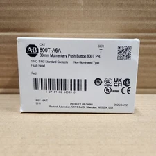 New Allen-Bradley 800T-A6A * 30mm Momentary Push Button, Red
