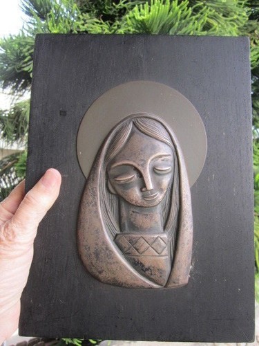 Mid Century Modernist Madonna in Silber "Emaus" Benediktinermönche in Cuernavaca. - Bild 4 von 9