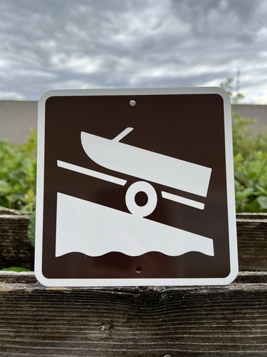 Boat Launch Metal Parks & Recreation Lake River Sign 6"x6" NEW - 第 1/1 張圖片