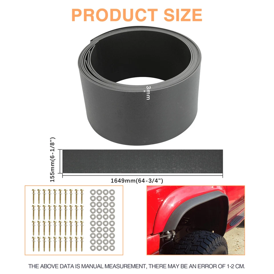 For Kawasaki KRX 1000 4PCS Fender Flares Flexible Extra Wide Wheel Arch Body Kit - Image 2 of 4