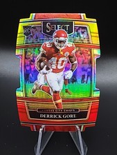 Derrick Gore Concourse Red & Blue Prizm Die-Cut RC  - 2021 Panini Select