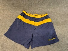 Vintage Polo Sport Ralph Lauren Blue Yellow Swim Trunks Shorts Size Medium