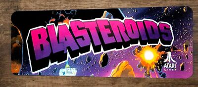 Blasteroids Arcade 3x12  Metal Wall Video Game Marquee Banner Sign