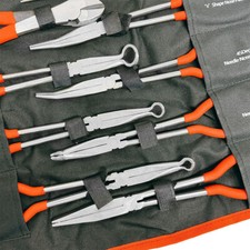 11 Long Nose Plier Set Long Reach Circle Bent...