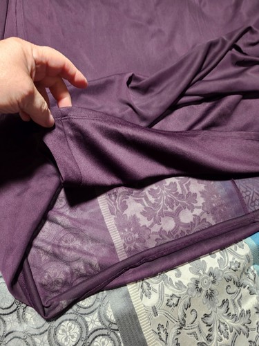 Gorgeous Evening Gown Eggplant Purple Embellished Sparkly Size 18W 2X Onyx Night - Picture 9 of 9