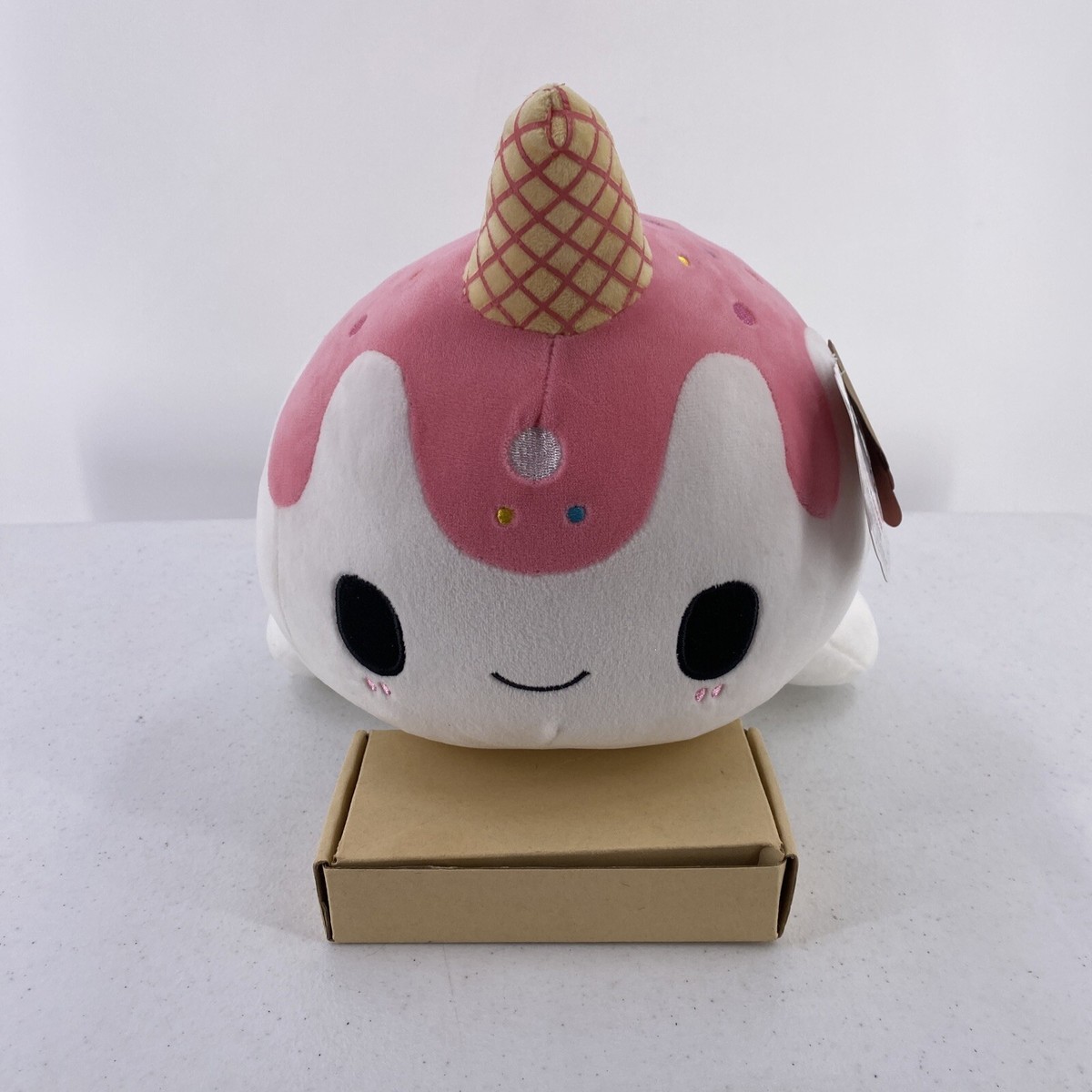 Tasty Peach Studios Vanilla-Berry Nomwhal Plush 15” Kawaii Narwhal