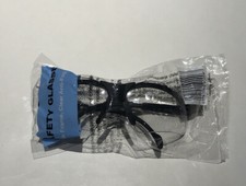  4 Pairs Safety Glasses with Black Frame and Clear fog resistant Lens New